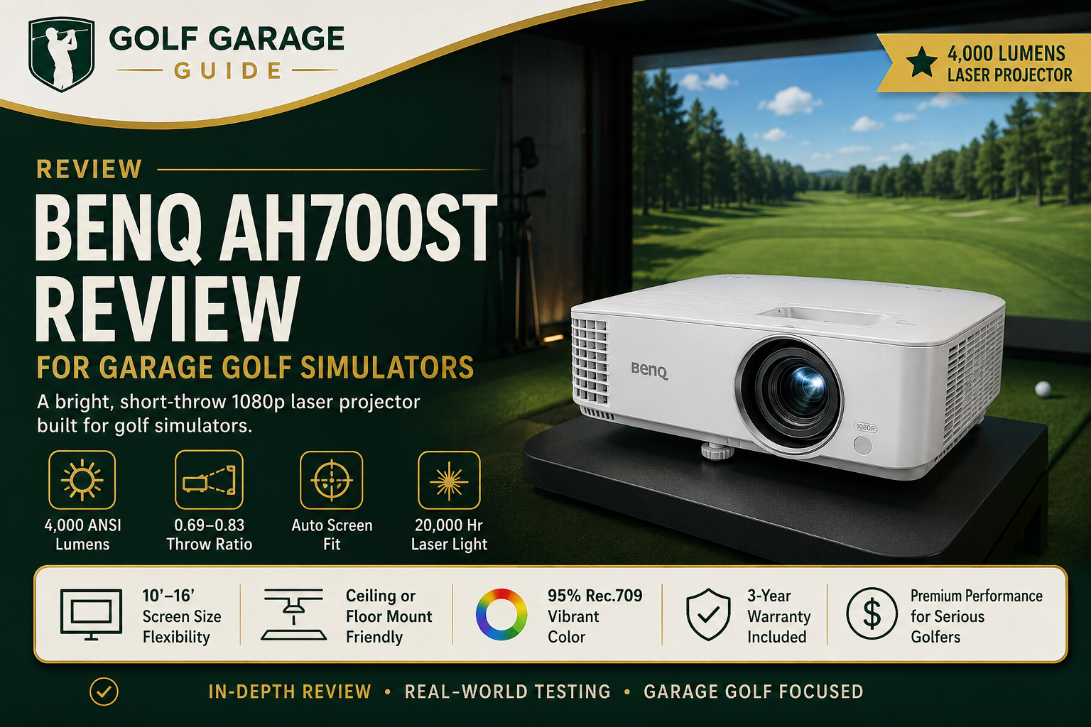 BenQ AH700ST Review for Garage Golf